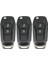 3x Araç Akıllı Uzaktan Anahtar 2 Düğmesi 433MHZ Ford Ranger F150 2015 2016 2017 2018 ID49 PCF7945P EB3T-15K601-BA (Yurt Dışından) 1