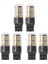 6pcs Süper Parlak Kanbus T20 7440 W21W WY21W 144-SMD Ters Işık Dönüş Sinyal Işığı Kara Kabuk (Sarı Işık) (Yurt Dışından) 1
