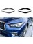 Araba Parlak Siyah Ön Far Kapağı Garnitür Strip Kaş Kapağı Döşeme Etiketi Infiniti Q50 2014-2023 (Yurt Dışından) 5