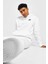 Sportswear Club Fleece Kapüşonlu Erkek Beyaz Sweatshirt 3
