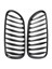 E85 Grille Bmw Z Serisi Z4/E85 2003-2008 Için Ön Yedek Böbrek Izgarası (Parlak Siyah) (Yurt Dışından) 3