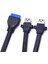 0,5 M Çift 2 Portlu USB 3.0 Ön Panel Uzatma Kablosu A Tipi Dişi - 20 Pin Kutu Başlığı Dişi Yuvası Adaptör Kablosu (Yurt Dışından) 2