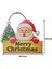Noel Baba Temalı Ahşap Merry Christmas Kapı Süsü – Yılbaşı Dekoru 3