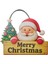 Noel Baba Temalı Ahşap Merry Christmas Kapı Süsü – Yılbaşı Dekoru 5