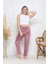 Kadife Pijama Altı Pembe Q7013 2