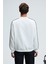 LEIF Erkek Kolları Biyeli Önü Baskılı Yuvarlak Yaka Oversize Ekru Sweatshirt 4