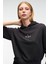 ISADORA Kadın Kapüşonlu Nakış Detaylı Regular Fit Crop Antrasit Sweatshirt 4
