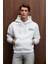 PASCAL Erkek Kapüşonlu Kanguru Cepli Önü Ve Sırtı Baskılı Regular Fit Grimelanj Sweatshirt 1
