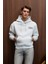 PASCAL Erkek Kapüşonlu Kanguru Cepli Önü Ve Sırtı Baskılı Regular Fit Grimelanj Sweatshirt 3
