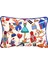 Sirk ve Nutcracker Desenli Dekoratif Kadife Yastık Kılıfı – 35X50 cm – Renkli Yılbaşı Tasarım Kırlent Kılıfı 1