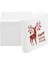 Kumaş Dokulu Deer Happy New Year Baskılı Beyaz Peçete 12'li 1
