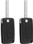 2x Flip Katlanır Uzaktan Araba Anahtarsız Anahtar Kılıf Kabuğu Peugeot 407 307 308 607 3 Düğmeler (Yurt Dışından) 1