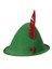 Peter Pan Şapkası Yeşil Renk Kırmızı Tüylü 1