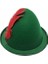 Peter Pan Şapkası Yeşil Renk Kırmızı Tüylü 3