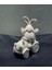 Traktör Süren Cüce Tavşan Figürü – 16X12X8 cm Esprili ve Masalsı Dekoratif Obje 3