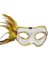 Altın Yandan Tüylü Pul Payet Parti Maskesi 1