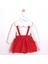 Kırmızı Kız Bebek Elbise Takım 2-5 Yaş Yılbaşı Konsept 3750 2