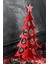Işıklı Kırmızı Yılbaşı Ağacı Dekoru, Şık ve Parlak Yeni Yıl Süslemesi 5