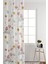 Tül Perde Beyaz Zemin Renkli Çiçekler Salon & Oturma Odası Tül Perde Seyrek Pile (1 x 2) 3