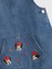 Yeni Sezon Minnie Mouse Nakışlı Kız Çocuk Jean Salopet Elbise 2