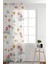 Tül Perde Beyaz Zemin Renkli Çiçekler Salon & Oturma Odası Tül Perde Seyrek Pile (1 x 2) 1