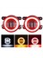 4 Inç LED Sis Fıları Halo Halka Jeep Wrangler Jk Işık Kırmızı Drl Sarı Sinyal (Kırmızı+Sarı+Beyaz) (Yurt Dışından) 5