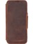 Apple iPhone 16 Pro Max Uyumlu, Hakiki Deri, El Yapımı, Cüzdanlı Kılıf, Antik Kahve 3