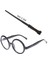 Harry Potter Asası 30 cm ve Siyah Çerçeveli Harry Potter Gözlüğü Seti 1