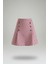 Kazayağı Desenli Pembe Mini Etek 1