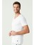 Erkek Beyaz 2 Li Yuvarlak Yaka T-Shirt Kısa Kol Günlük Pamuklu 90002 6