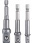 Hex Plus Lokma Adaptörü 3 Parça Set 1/4-3/8-1/2 mm DMX4712 3