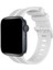 CPT83 Apple Watch 38MM KR408 Çizgili Silikon Kordon - Beyaz 1