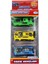 Die Cast Metal 3'lü Yarış Arabaları Yeşil Araçlı 1