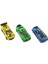 Die Cast Metal 3'lü Yarış Arabaları Yeşil Araçlı 4