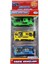 Die Cast Metal 3'lü Yarış Arabaları Yeşil Araçlı 5