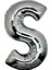 Gümüş Rengi Folyo Harf Balon 1 Metre 1