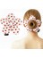 El Yapımı Beyaz Üstü Kırmızı Kalp Desenli Pofuduk Scrunchie Topuz Tokası 1