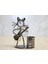 Metal Gitar Çalan Kedi Müzisyen Saat ve Kalemlik ALK4345 1