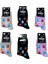 Safety 6'lı Desenli Renkli Kolej Çorap 1