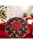 Kırmızı Yeşil Geyikli Yılbaşı Ayak Halısı, Yılbaşı Ağacı Altı Örtüsü, Yeniyıl Çam Ağacı Eteği Yıkanabilir Cırtlı 1