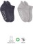 Nessiworld 2'li Altı Havlu Sneakers Kaymaz Çorap 20501 Gri-Antrasit 1