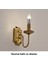 3W Vintage Candlestick Duvar Sconce E14 Temel Metal Duvar Işığı Fikstür Yatak Odası Oturma Odası Koridor Bronz (Yurt Dışından) 5