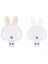 2pcs USB Okuma Lambası, Mini Tavşan Gece Işığı, Akıllı Ses 3 Renkli Masa Lambası Yatak Odası Çocuk Odası Pembe + Beyaz (Yurt Dışından) 2