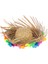 Naturel Renk Püsküllü Örme Hasır Hawaii Luau Aloha Şapka 13X36 cm 5