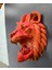 Gold Red Aslan Başı Duvar Aksesuarı 4