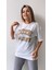 Kabartmalı Cute Daisy Tişört Ekru Bej 4