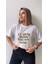 Önü Fileli Le Cose Tişört Ekru 3