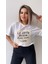Önü Fileli Le Cose Tişört Ekru 4