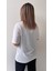 Önü Fileli Le Cose Tişört Ekru 6