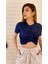Düğüm Detaylı T-Shirt Lacivert 1